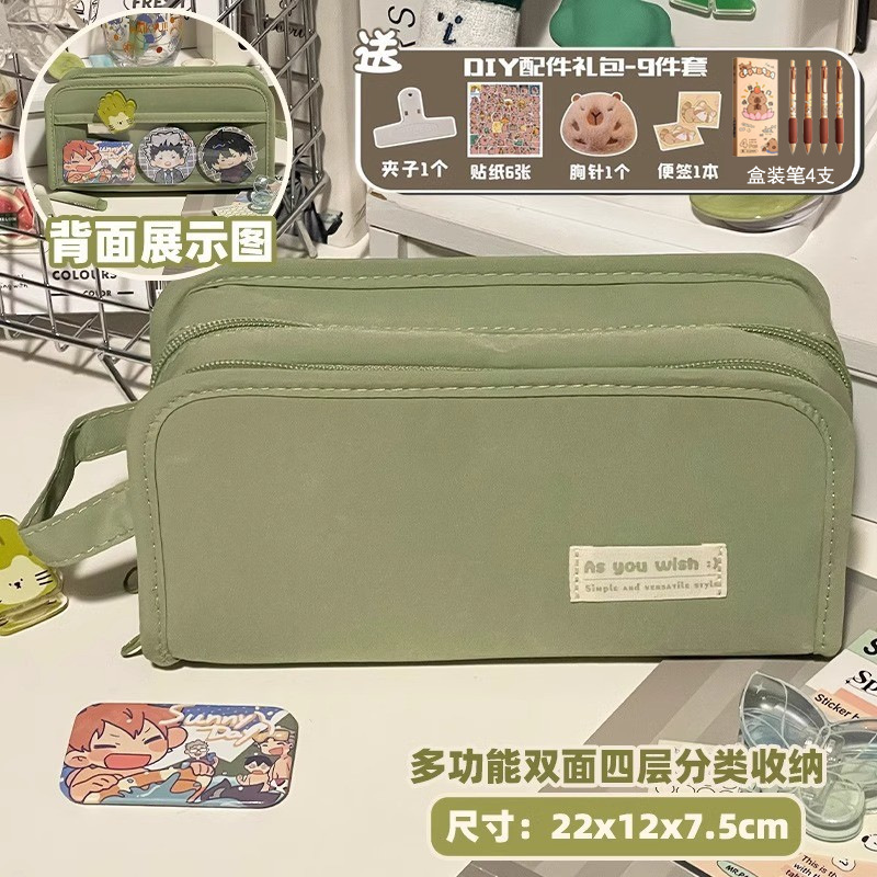 Nueva bolsa de bolígrafo de gran capacidad para estudiantes de primaria alta sensación de bolígrafo transparente caja de papelería bolsa de dolor bolígrafo al por mayor