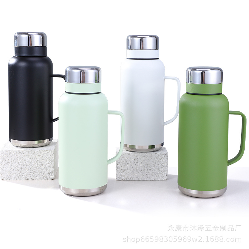 Nuevo tipo de tetera de aislamiento térmico de gran capacidad tetera de acero inoxidable tetera de té de cañón pequeño de acero tetera de té portátil montado en el coche tetera de montaña