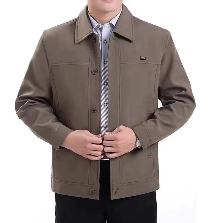 2021 nueva primavera y otoño delgada chaqueta de hombre de mediana edad chaqueta de hombre casual de negocios de mediana edad y ancianos abrigo de papá