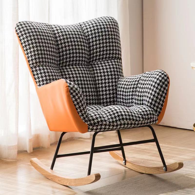 Silla de mecedora nórdica sala de estar doméstica dormitorio de cashmere individual balcón siesta casual sillón de mecedora siesta