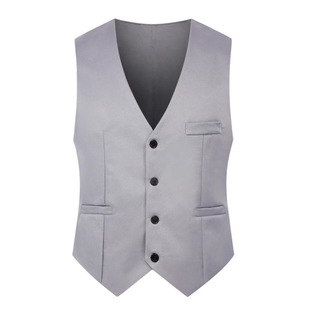 Cross-Border Foreign Trade 2025 Slim Suit Vest Men's Business Professional Casual Vest Performance Groomsmen Clothing Dress
