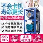 345262大型绞肉机商用大功率绞鸡架碎骨搅鱼泥打辣椒养殖场三相电
