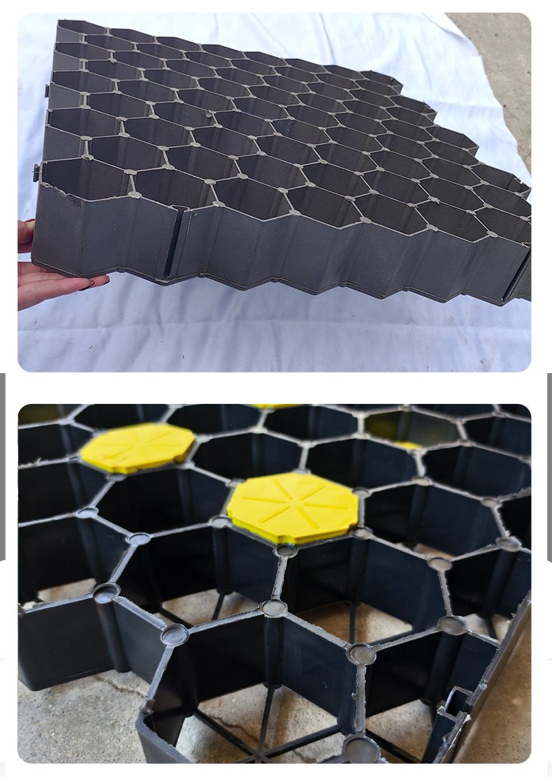 Grille de plantación de césped HDPE estacionamiento jardín verde de 4 cm de alto patio de grava bloqueado ecológico de protección de pendiente