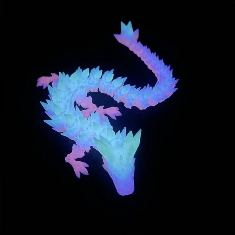 3D プリント発光クリスタルドラゴン中国のドラゴンの卵クリエイティブ手作りおもちゃフル関節可動発光装飾品おもちゃ|undefined