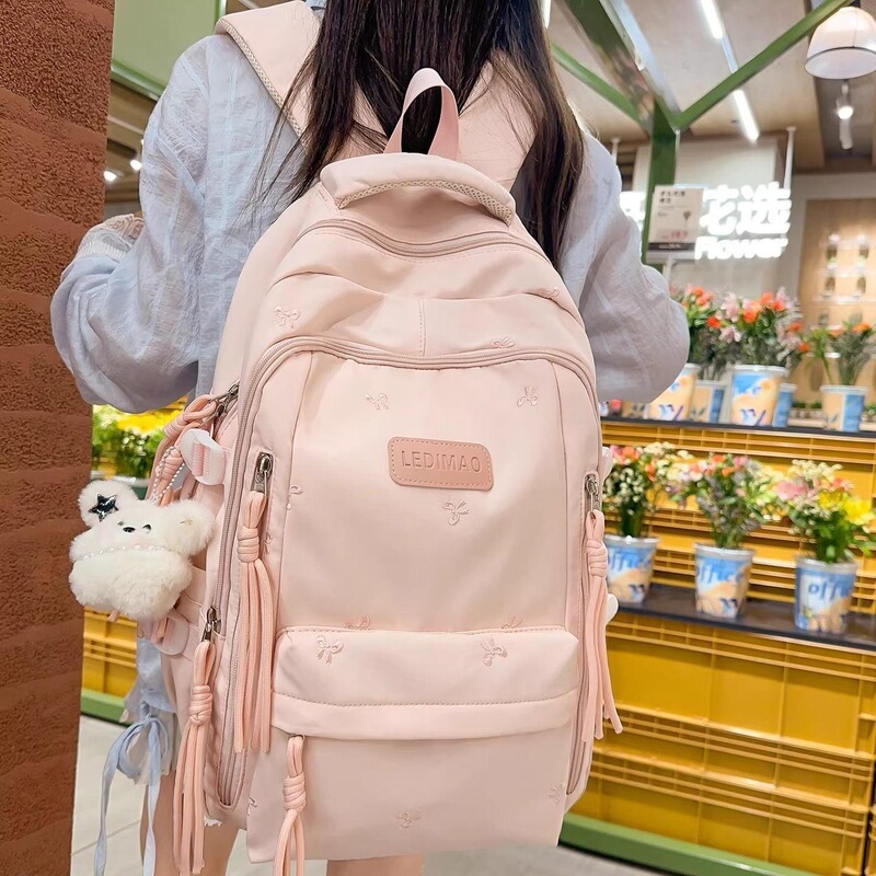 儿童书包女生小学生2025新款大容量初中生高中生多层轻便双肩背包|undefined