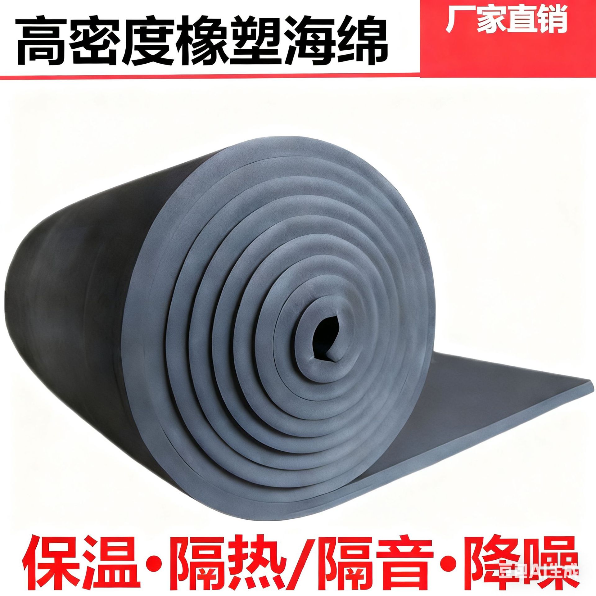高密度橡塑板 保温隔热棉 隔音棉 阻燃橡塑海绵 墙体隔音保温棉