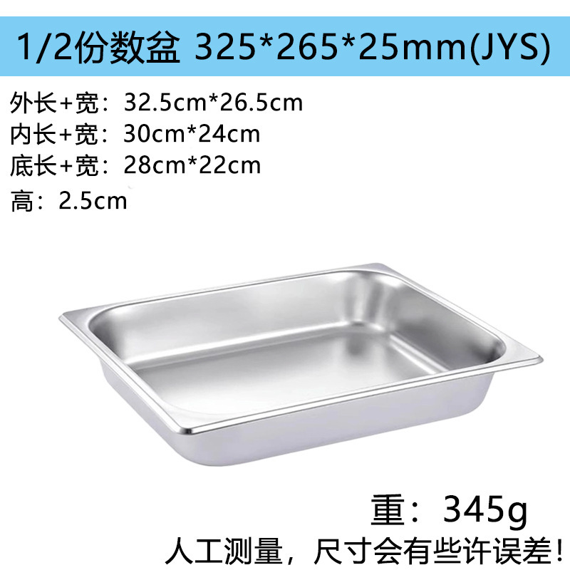 不锈钢份数盆快餐保温车餐盒商用小料盒长方形展示盒食级方盆|undefined