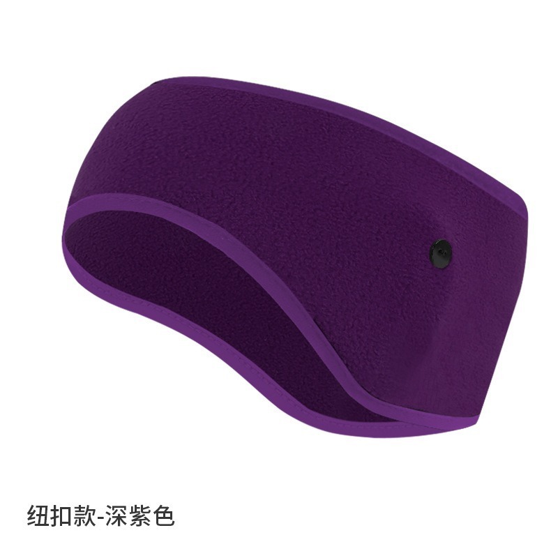 亚马逊防寒发带纯色抓绒防风额头保暖头带加绒加厚跑步运动护耳带|undefined