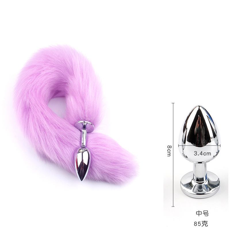 金属製アナルプラグ テール カップル用品 キツネの尻尾 SM 大人向けセックストイ 後庭用 ロールプレイング セックストイ