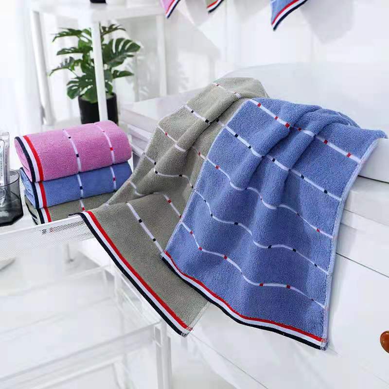 Wholesale Dark-Colored Absorbent Thickened Pure Cotton Colorful Star Cloud Dot Cotton Towel for Daily Use, Face Towel, Gift with Embroidered Logo