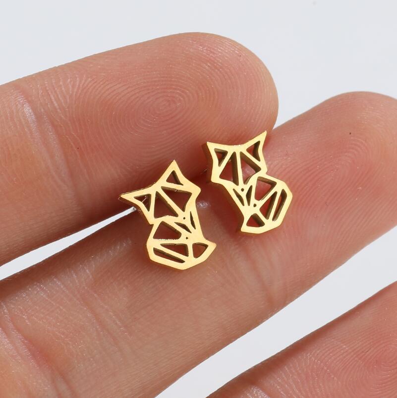 Simple Style Animal Titanium Steel Ear Studs Plating No Inlaid Stainless Steel Earrings