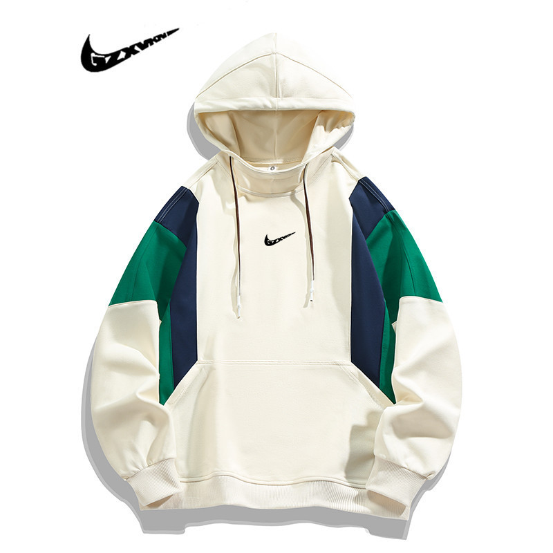 Cross-Border Hot-Selling Fashionable Men's and Women's Hooded Sweatshirts, New Autumn Trendy Patchwork Jackets for Outdoor Running and Fitness Sports