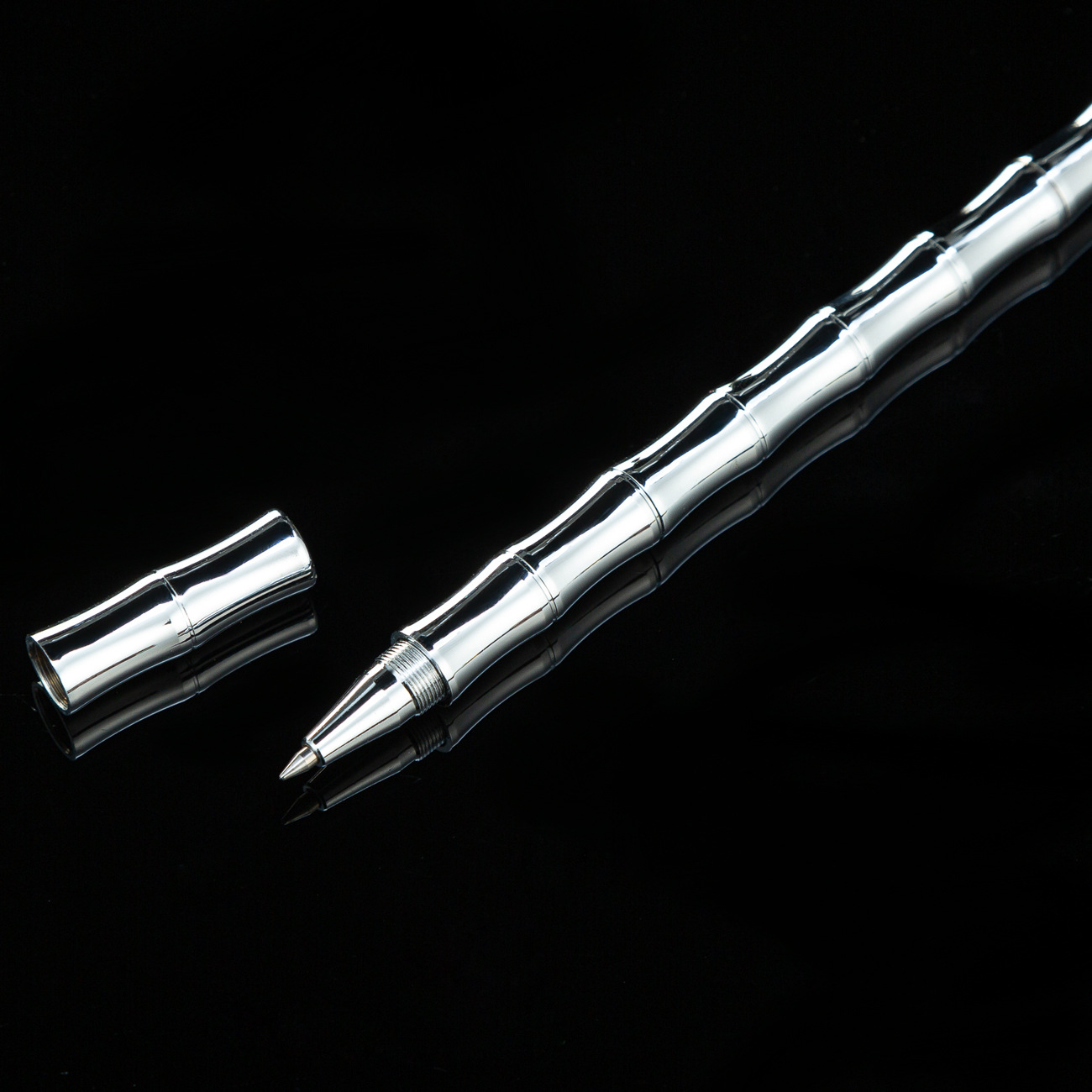 Pluma de latón en stock al por mayor de Oficina Creativa de negocios de latón de bambú firma pluma de agua imprimible logotipo pluma de gel