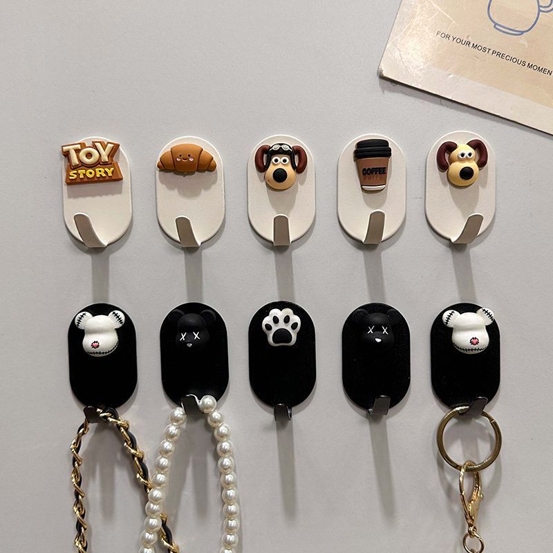 无痕免打孔挂钩家用多功能挂钩可爱卡通钥匙收纳挂钩儿童挂钩毛巾