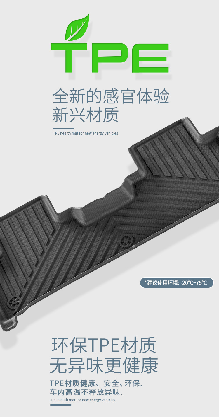 Suitable for 23-25 Chery Tiggo 9/Jietu Jaecoo J8 Car Floor Mats Tpe Floor Mats Trunk Mats