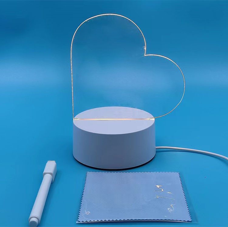 Especial transfronterizo para actividades festivas, mensajes escritos a mano de bricolaje, luces nocturnas en 3D, adornos acrílicos, regalos de ambiente junto a la cama