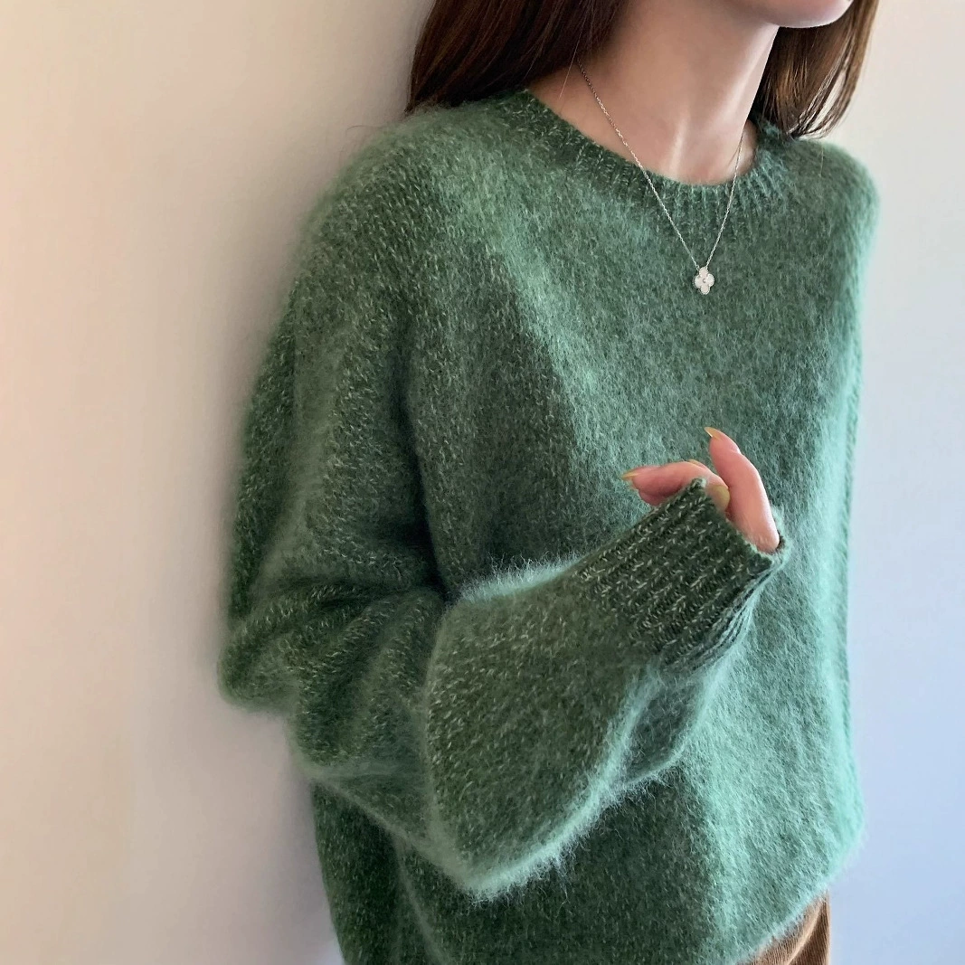 Высококлассная легкая роскошь ~ импортный свитер из мериносовой шерсти Jin, вязаный свитер Puyuan для женщин, топ-свитер с длинными рукавами.