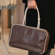 Miu Miu New Retro Large Capacity Contrast Color All-match Commuter Briefcase High-grade Texture Shoulder Hand Crossbody Women