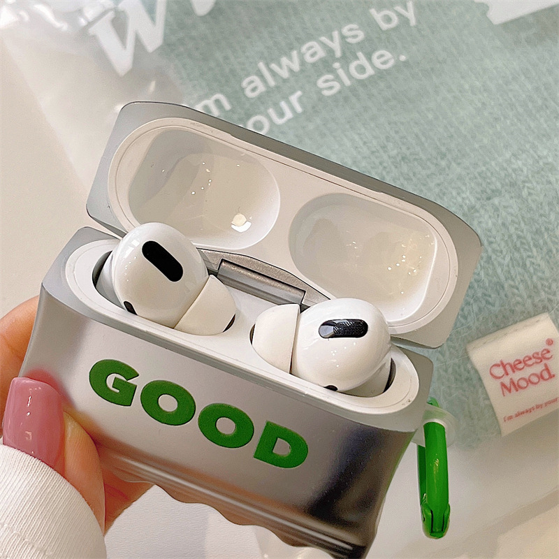 Electroplated Letters For Airpods Protective Case 2 Simple  Wireless Bluetooth 3 Generation Pro2 Earphone Sleeves Silicone display picture 5