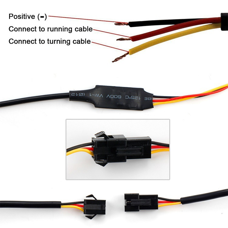 Car LED DRL Strip Headlight Eyebrow Turn Signal 60cm