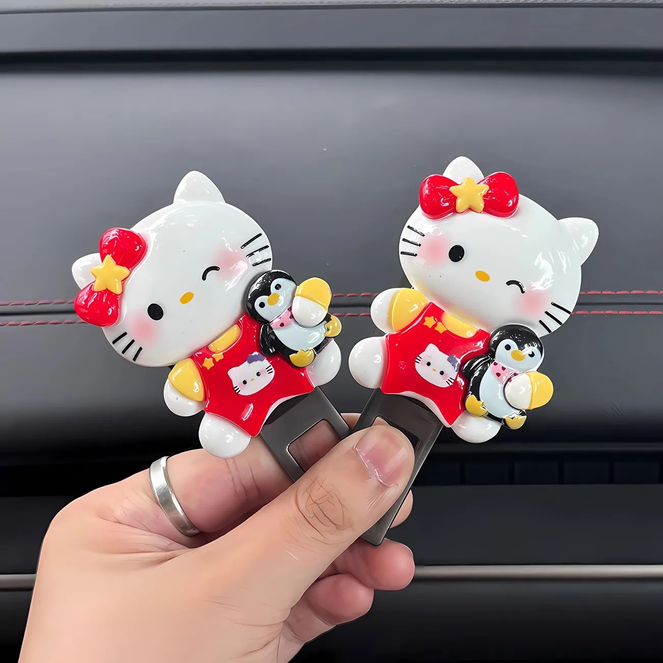 Hellokitty Car Seat Belt Plug-In Buckle Plug Hello Kitty Car Seat Belt Extension Holder Decoration