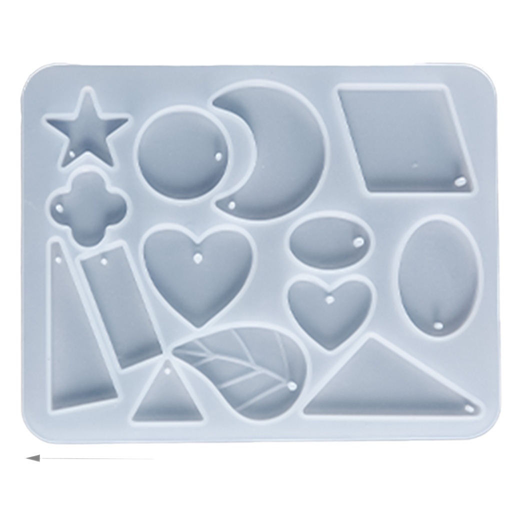 Epoxi DIY molde resina simple UV joyería hecha a mano que hace los pendientes gotas para los oídos de silicona herramienta abrasiva