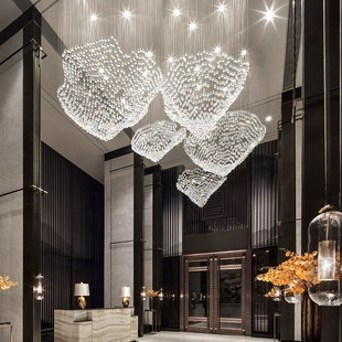 Designer Creative Villa Living Room Lamp Ceramic Glass Pendant Chandelier Spiral Staircase Chandelier Special-Shaped Cross-Border Sand Table Lamp