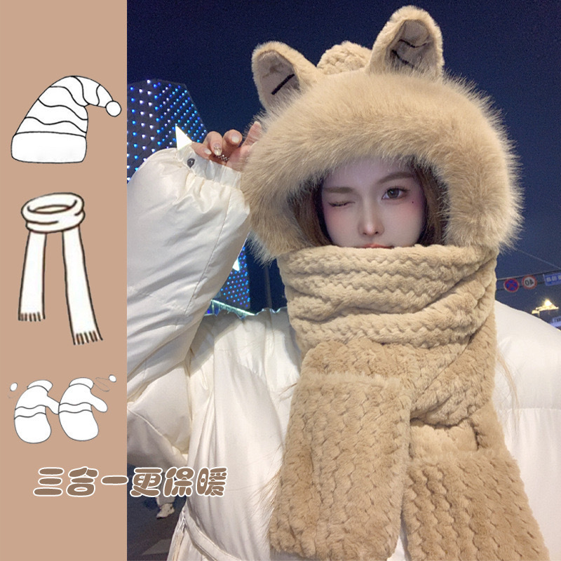 포인티드이어 워터리플 3종세트-카키