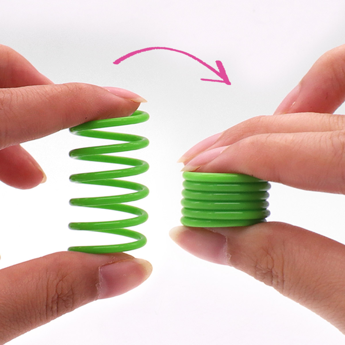 Juguetes para gatos transfronterizos para aliviar el aburrimiento, resortes de plástico de colores, juguetes molares para gatos, suministros para gatos, juguetes para gatos divertidos