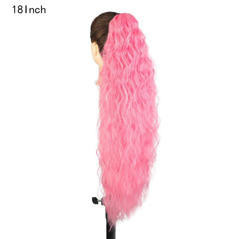 Xuchang ウィッグ Yuanyang 18inch ポニーテールウィッグ女性用ウールカーリーロングカーリーヘアコーンパーマウォーターリップルポニーテールウィッグ女性用|undefined