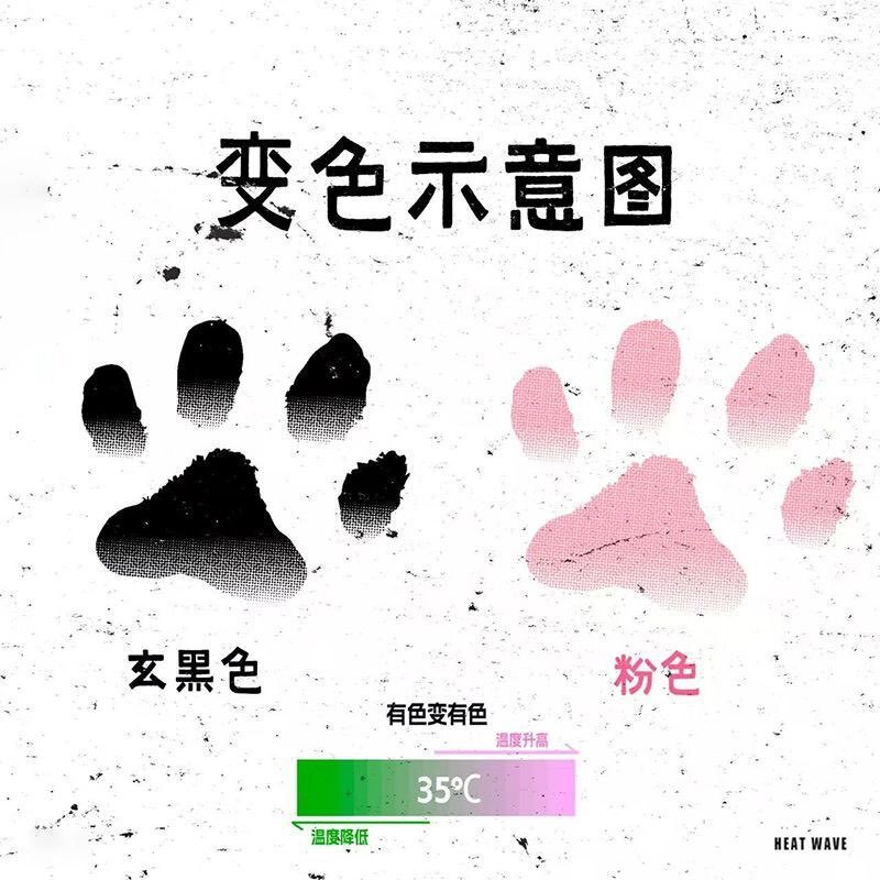 Water transfer cat paw personalized temperature-sensitive waterproof tattoo sticker, cute pink custom color-changing tattoo sticker Water transfer cat paw personalized temperature-sensitive waterproof tattoo sticker, cute pink custom color-changing tattoo sticker