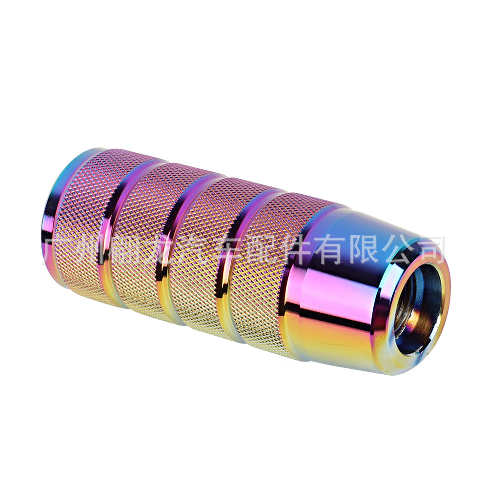 Car Modified Gear Shift Lever, Blue-Coated Gear Knob, 9.5cm Aluminum Alloy Manual Automatic Colorful Shift Lever