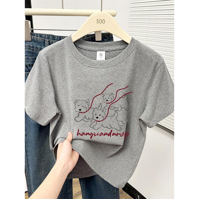 夏季上衣女胖显瘦遮肉大码女装修身正肩韩版弹力棉短袖恤女|undefined