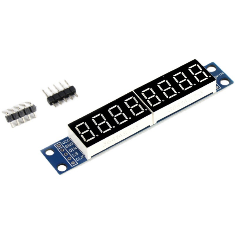 8位数码管显示模块MAX7219串行驱动LED显示支持级联3个IO口控制板