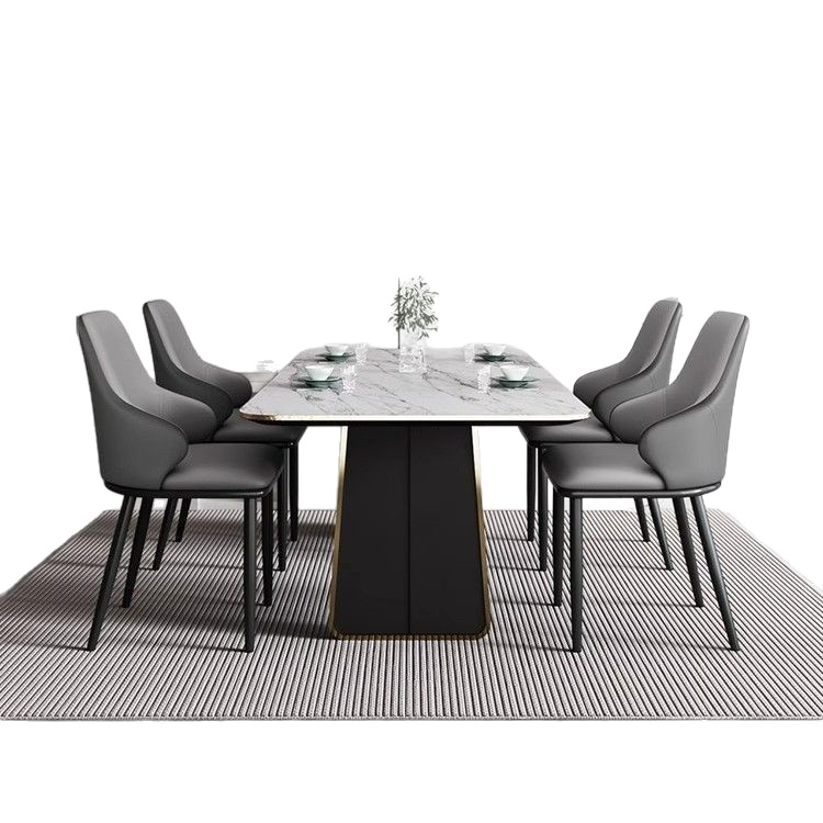 Silla de comedor de lujo ligera, silla minimalista moderna, mesa de comedor de restaurante de hotel italiano, silla de metal minimalista, respaldo alto, asiento suave