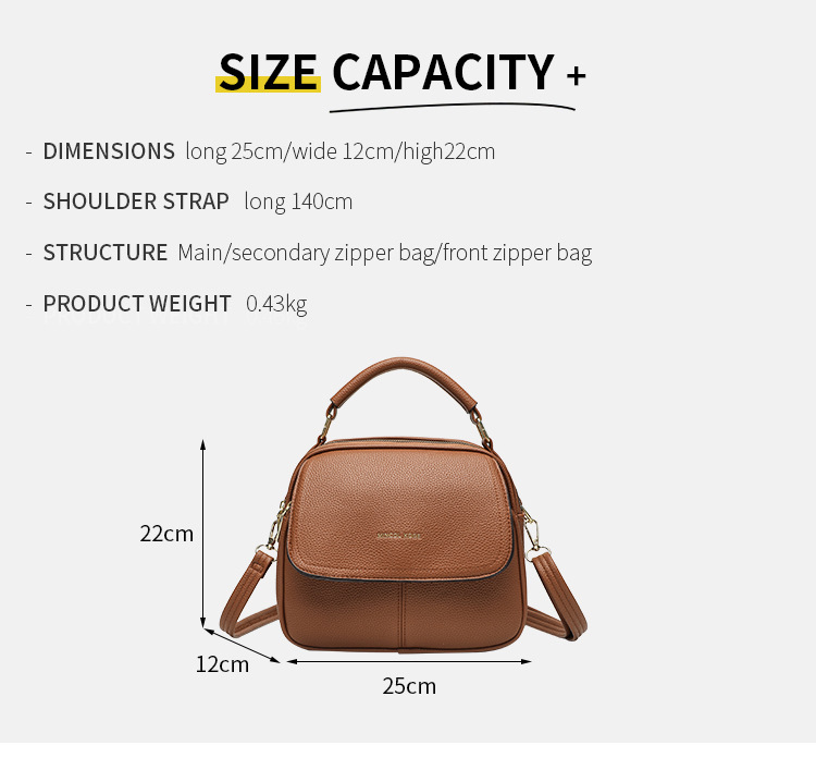 High Quality Women's Casual Backpack With Lychee Pattern Handbag For Commuting Women_voghion.com