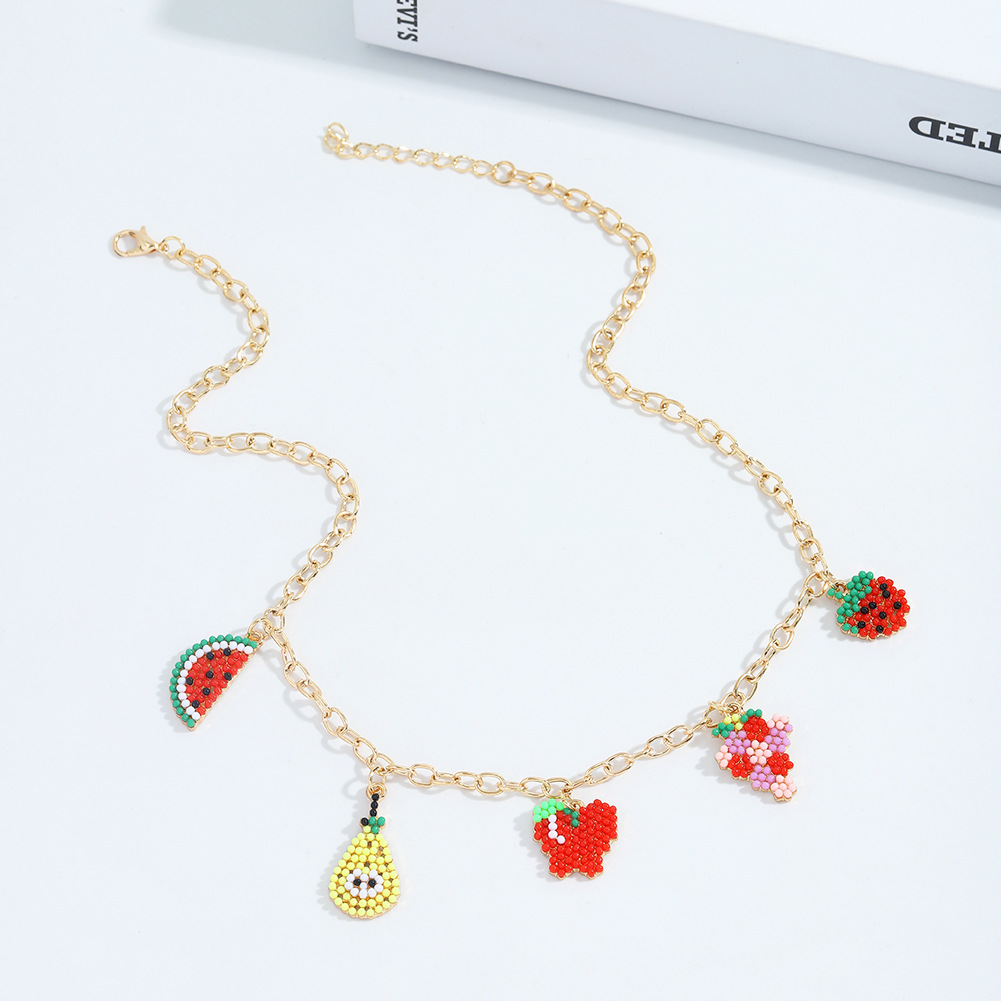 New Ethnic Style Colorful Fruit Pendant Necklace display picture 6