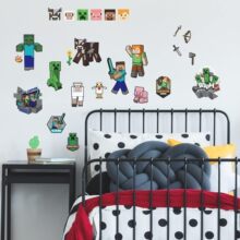 Minecraft run away�ҵ�����ǽ����������ͯ����ͨ3D��ǽǽ��pvc