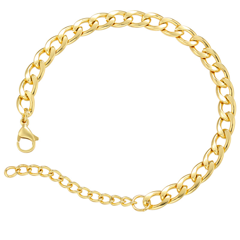 Bijoux de boucle de perle de mode bracelet de chane de cuivre Bracelet de chane cubaine bijoux hip hoppicture3
