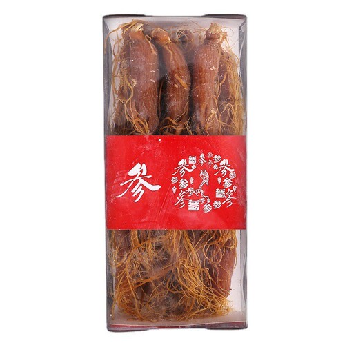 Longbai Mountain Specialty: Low-Sugar Red Whole-Root Ginseng—Perfect for Brewing Water or Alcohol, Ready-to-Eat Red Ginseng in a 500g Box, Wholesale from Manufacturer