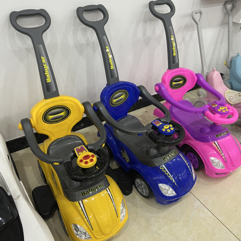 Patinetes infantiles empujados a mano, niños de 1 - 3 años de edad, carro de torsión con música, bebés pueden montarse en patinetes, caminantes