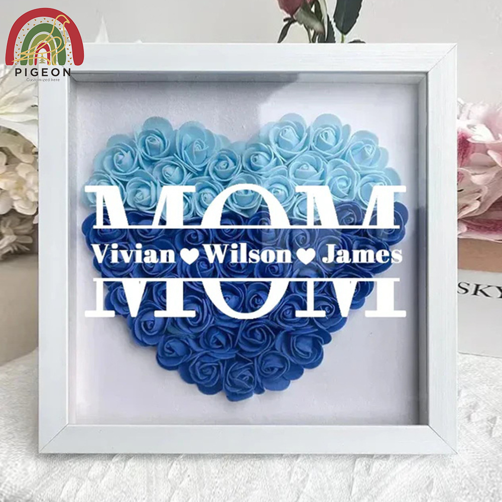 Regalo del día de la madre MOM nombre de la madre DIY transfronterizo Amazon explosivo rosa marco caja de regalo madera