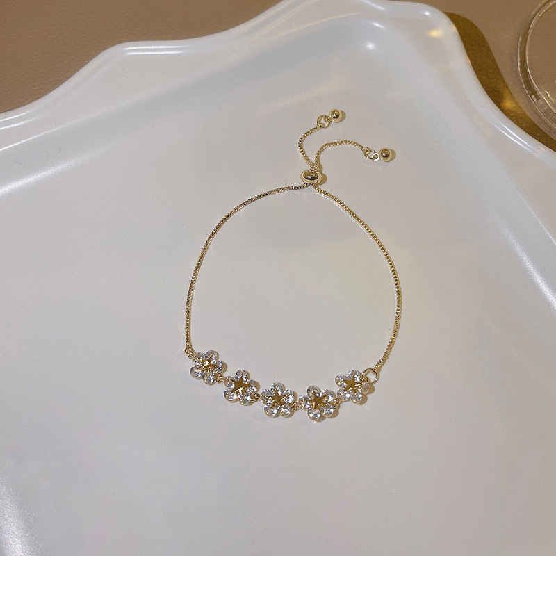 Fashion Flower Titanium Steel Plating Bracelets 1 Piece