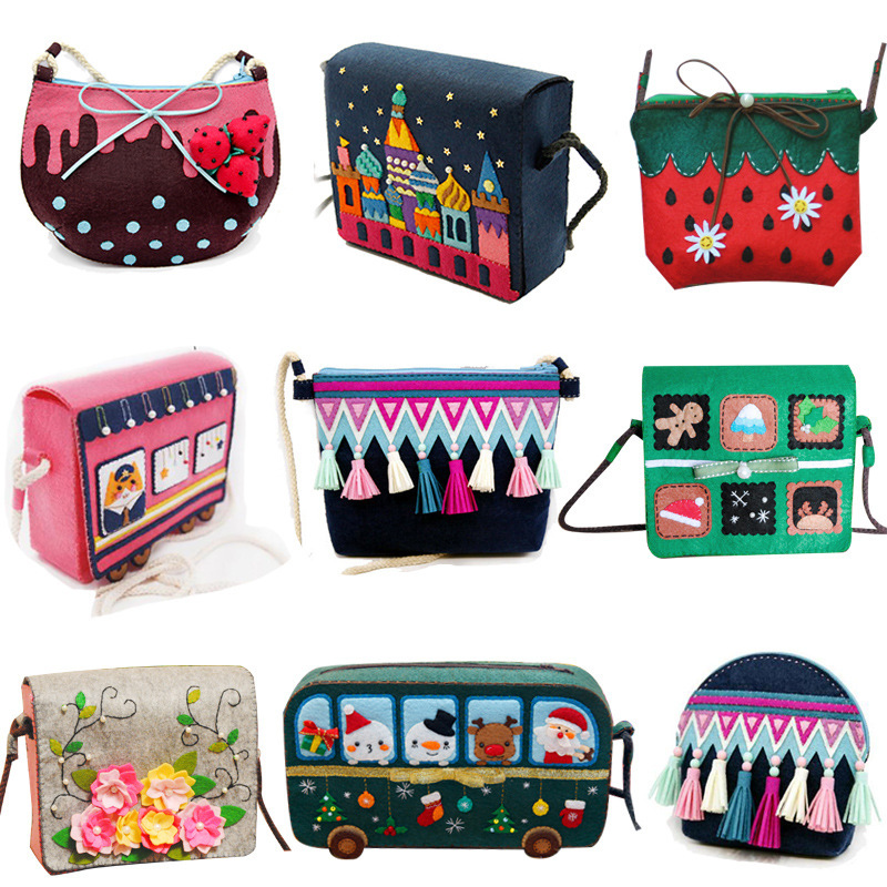 Cut-Free Handmade DIY Non-Woven Material Bag Crossbody Bag Hand Bag Shoulder Bag Kidsren's Bag Adult Coin Purse Cut-Free Handmade DIY Non-Woven Material Bag Crossbody Bag Hand Bag Shoulder Bag Kidsren's Bag Adult Coin Purse