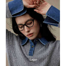 Lagur【miu系衬衫领毛衣】纯羊毛针织衫假两件麻花女冬季新款上衣