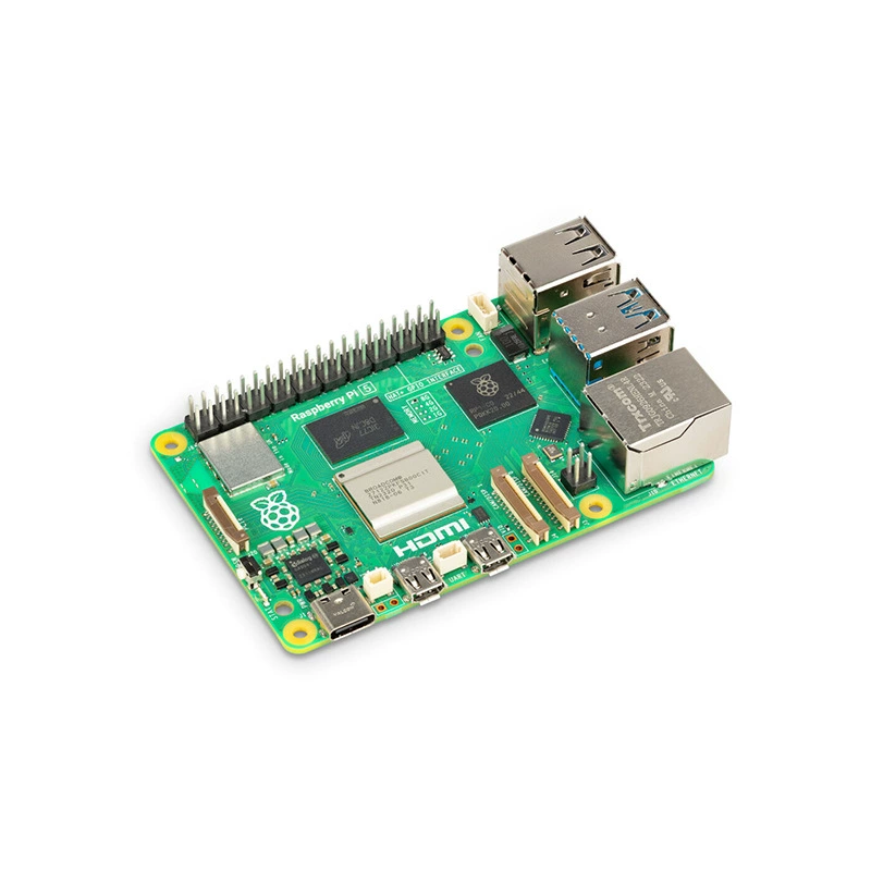 Raspberry Pi 5 платформа 5-го поколения, плата для разработки с радиатором и блоком питания, производительность значительно превосходит Raspberry Pi 4B