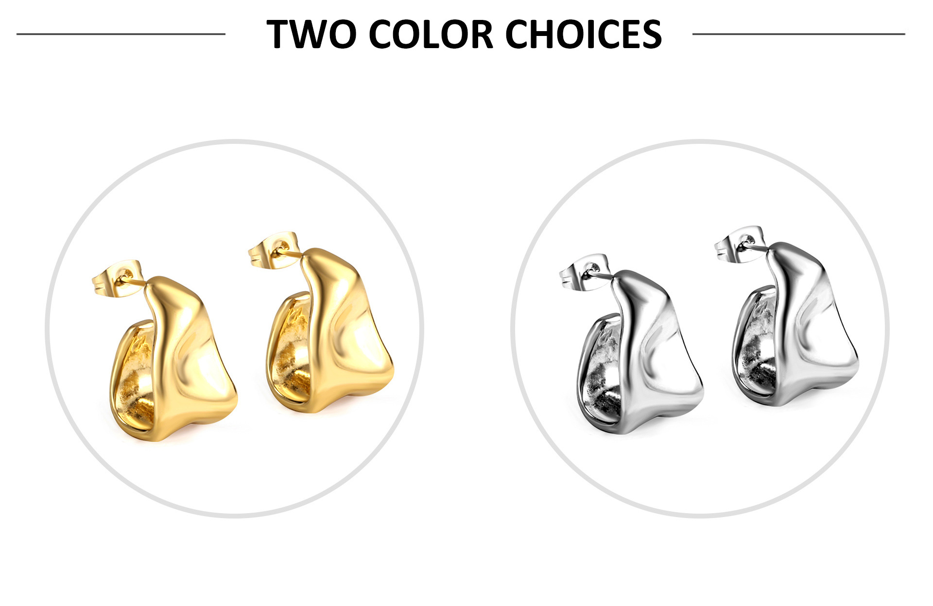 Holiday Occasion Stainless Steel Material Geometric Pattern 1 Pair Simple Style Geometric Plating Stainless Steel Ear Studs