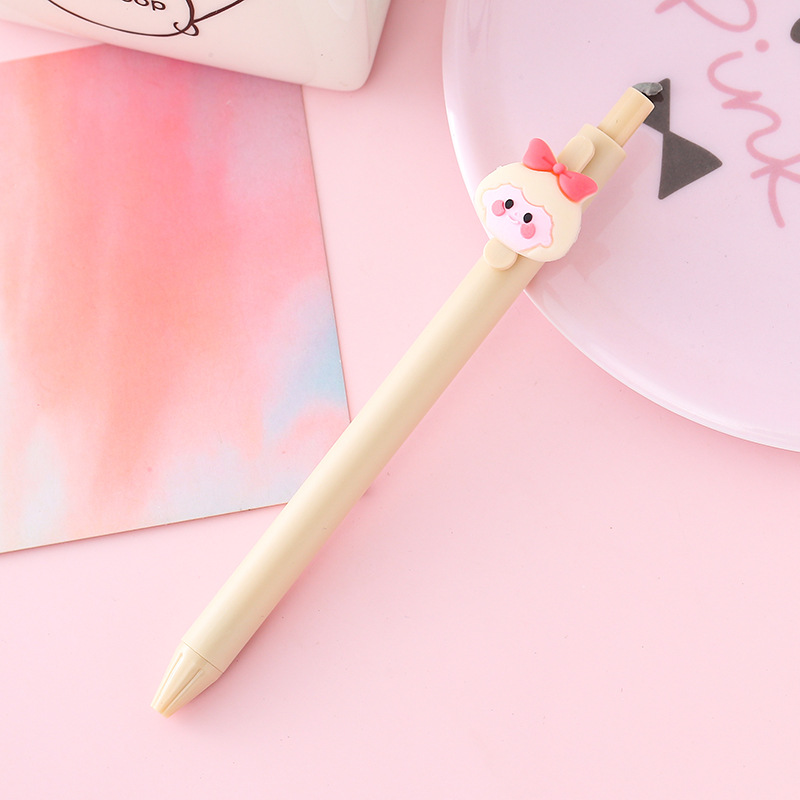 Lápiz de prensa de parche de alto valor Bolígrafo de góner de prensa de varilla de color sólido Papelería creativa Bolígrafo de firma a base de agua de oficina al por mayor