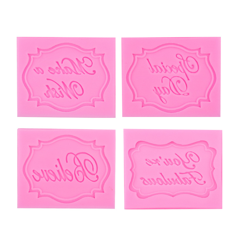 Chocolate fondant molde de silicona para hornear pastel decoración Feliz cumpleaños