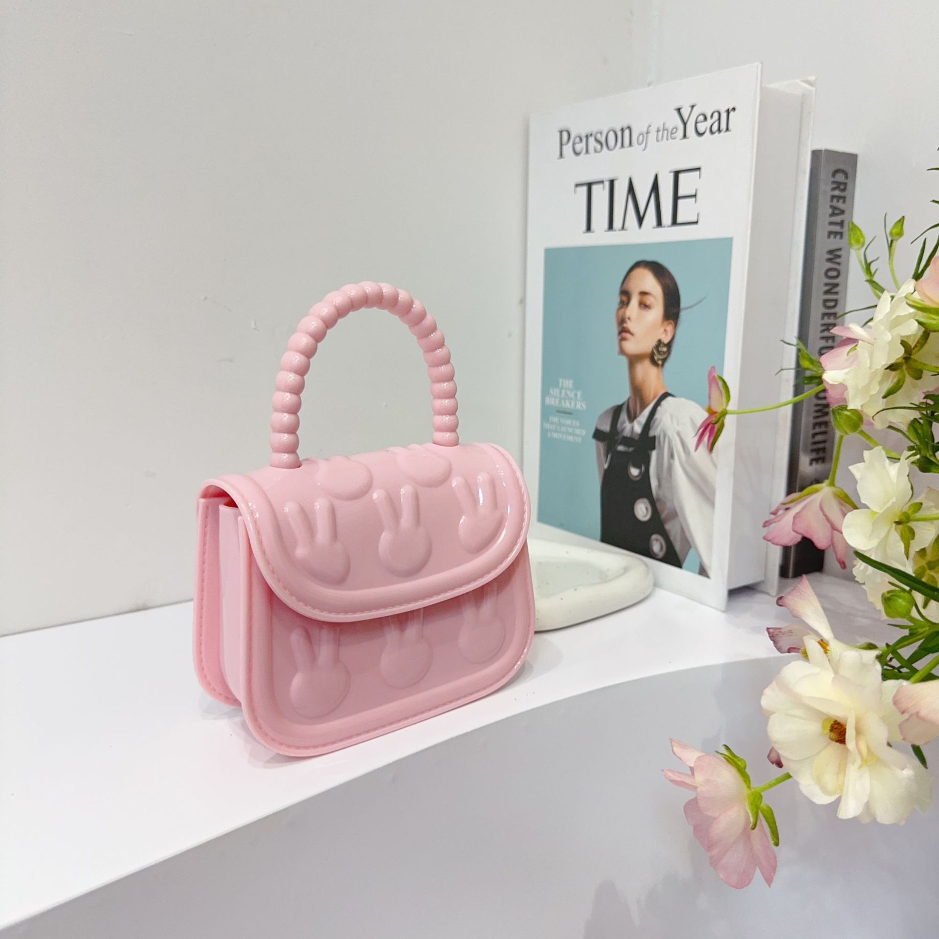 210g Weight Magnetic Buckle Closure Type Top Handle, Chain Strap Type Jelly Bag Bags Type Street, Shopping Occasion PVC Material Solid Color Pattern All Seasons Season Women's Gender Cute Style Square Shape Women's PVC Solid Color Cute Square Magnetic Buckle Jelly Bag 19